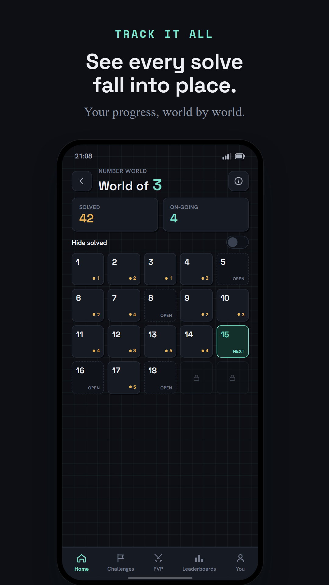 digito — progress screen